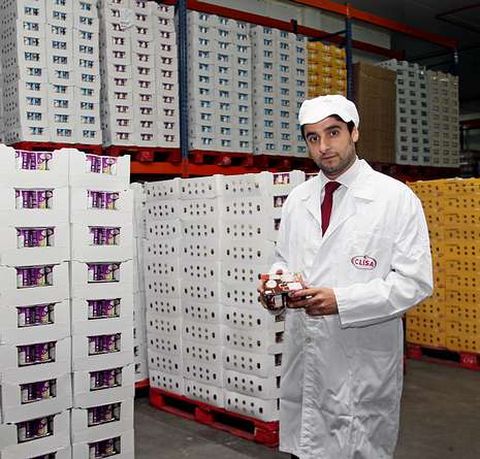 Pablo G�mez, ayer, en la planta de Clesa en Saiar, en el municipio de Caldas de Reis. 