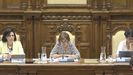 Carmen Moriy�n, alcaldesa de Gij�n, preside el Pleno Municipal.