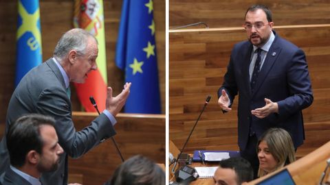 Diego Canga y Adri�n Barb�n en el pleno