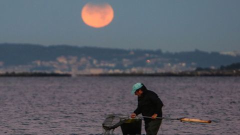 Eclipse de luna en Cambados