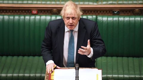 Boris Johnson, en el Parlamento