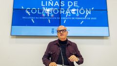 Jos� Manuel Baltar, en su rueda de prensa de este lunes.