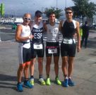 Deportistas del CD San Paio en Ribeira, donde Dios termin� tercero.