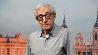 Woody Allen en la presentaci�n de su nueva pel�cula en Madrid.