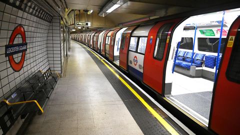 El metro de Londres completamente vaco