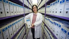 Mar�a Jos� Vilas�nchez, archivera de la biblioteca de Ortigueira