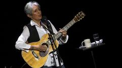 Joan B�ez, durante el concierto que ofreci� el pasado 15 de marzo en Pamplona