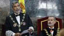 El presidente del Tribunal Supremo, Carlos Lesmes, durante su discurso en la apertura del A�o Judicial presidida por Felipe VI.