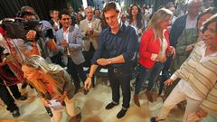Albert Rivera, en un mitin de Ciudadanos en Pontevedra en el 2016