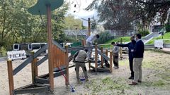 Obras en el parque Barba�a.