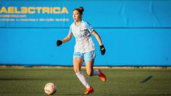 Laura Santos, en un encuentro con la selecci�n gallega.