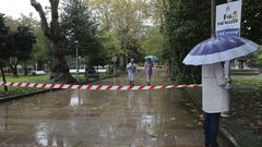 Fuertes lluvias y vientos a causa del temporal en Santiago, donde se han cerrado varios parques