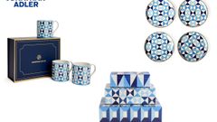 �Plagio o inspiraci�n? Arriba, productos dise�ados por el estadounidense Jonathan Adler, cuyo dise�o guarda numerosas similitudes con el modelo monf�rico de Sargadelos