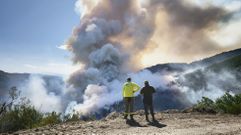 Uno de los frentes del incendio de Quiroga, en la jornada del mi�rcoles