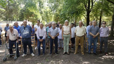 Los homenajeados en el acto por los comuneros.