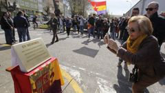 Acto del comit� de empresa de Navantia en homenaje a los trabajadores fusilados, cuando se inaugur� la placa que se renueva este a�o.