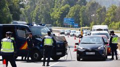 Control policial realizado el pasado fin de semana a la salida de Vigo