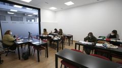 Clase de repaso en la Academia N�s de A Coru�a