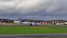 Vista en el aeropuerto de Lavacolla de un avi�n de la compa��a Egyptair, habitual en los vuelos�especiales�entre Espa�a y Egipto