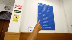 Letrero en el tribunal de instancia de Monforte, todava con la nomenclatura antigua.