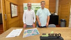 El alcalde de Siero, �ngel Garc�a, y el concejal de Urbanismo, Javier Rodr�guez