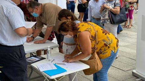 Recogida de firmas en Gijn