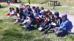 Alumnos participantes en el programa de educaci�n ambiental �Valles del Oso� organizado por la FOA