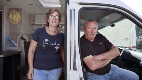 Cholo y Mariv llegaron a Lugo en autocaravana desde Asturias