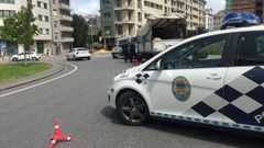 Imagen de archivo de un control de alcoholemia desarrollado por la Polic�a Local en el casco urbano de Pontevedra