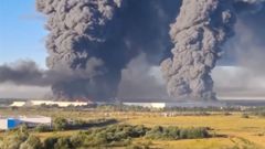 Columna de humo captada en regi�n de Mosc� tras los ataques de drones ucranianos