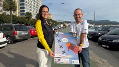 Clara Millares, representante de la escuela de boxeo El Canario, y el concejal de Deportes de Ribeira, �lex Vidal

