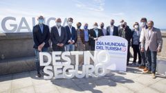 El vicepresidente primero, Alfonso Rueda, durante la conmemoraci�n del D�a Mundial del Turismo en Fisterra.
