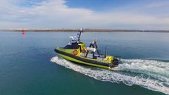 El dron marino Vendaval, dise�ado por Navantia, que opera ya en el puerto de Ceuta. 