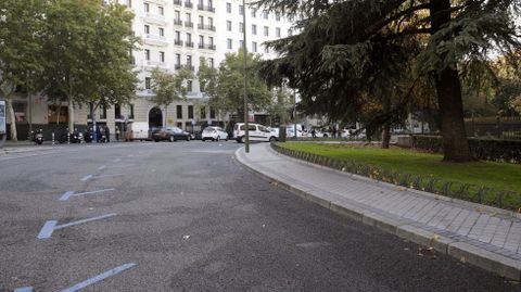 La plaza de la Lealtad sin choches estacionados en la una jornada de restricciones al tr�fico, el a�o pasado, por la contaminaci�n 