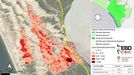 Mapa de severidad del incendio en Do�ana