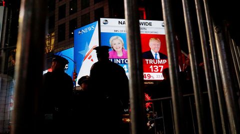 Noche electoral en Nueva York. 