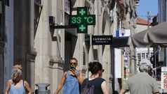 Term�metros a m�s de 30 grados en el centro de Vigo a media ma�ana