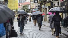 Lluvia ayer en Pontevedra