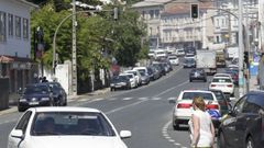 Imagen de archivo de tráfico en la avenida do Areal de Cabanas