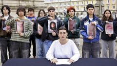 Rueda de prensa de la organizaci�n juvenil, en A Coru�a.