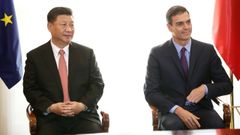 S�nchez recibi� a Xi Jinping en la Moncloa en el a�o 2018