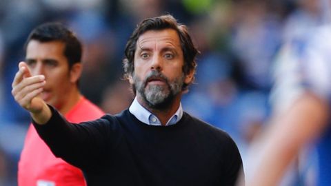 Quique S�nchez Flores, en un partido en Riazor