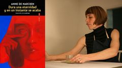 Anne de Marcken junto a su novela �Dura una eternidad y en un instante se acaba�