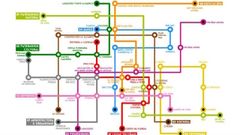 Mapa del  Metro  de Coia de Espazo Alicerce y Radio Manoplas.