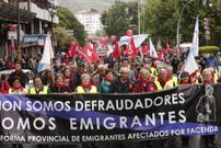 Imagen de archivo de una manifestacin de emigrantes retornados