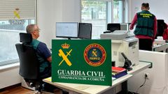 Agentes de la Guardia Civil especializados en ciberdelincuencia.