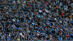 La grada de Riazor, ante el Celta B