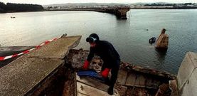 La rotura del puente de As P�as por la plataforma hab�a dejado inactivos a los taxistas de toda la r�a.