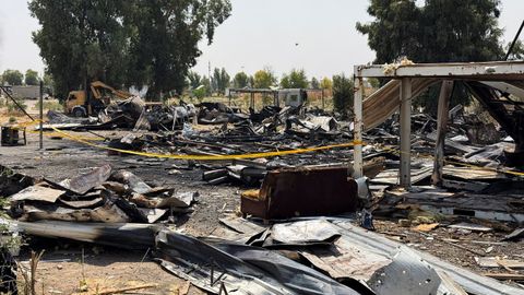 El cuartel general de las milicias proiran�es en Irak qued� destruido