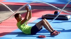 El circuito de gimnasia fue una de las actividades que cont� con un mayor n�mero de participantes. 